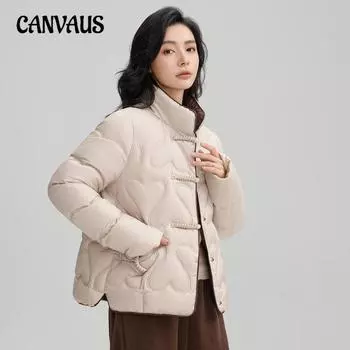 Плюс размер Этническая ветровка хлопковая куртка женская короткая стоячий воротник темперамент хлопковая одежда мода старение хлопковая куртка M чёрный