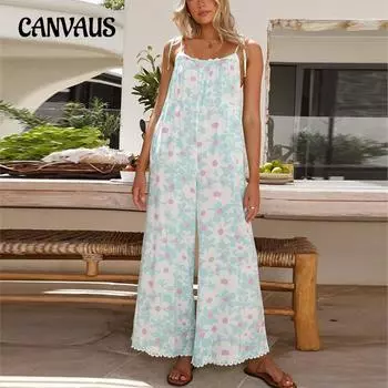 Плюс размер летний нежный ветер свежий сладкий женский комбинезон женский комбинезон S светло-синий