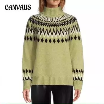 Плюс Размер Полуводолазка Свитер Женский Новый Модный Повседневный Цветной Пуловер Куртка Осенний и Зимний Вязаный Свитер S коричневый