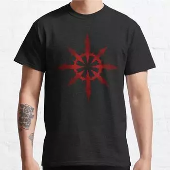 Плюс размер S-3XL Chaos Blood Printed T-shirt Мужские топы Модная одежда Футболки S чёрный