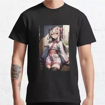 Плюс размер S-3XL Fate Grand Order Fanart Printed T-shirt Мужские топы Модная одежда Футболки S чёрный