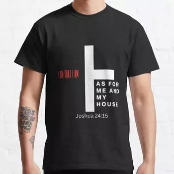 Плюс размер S-3XL Футболка с принтом Креста и Писания Мужские топы Модная одежда Футболки S чёрный