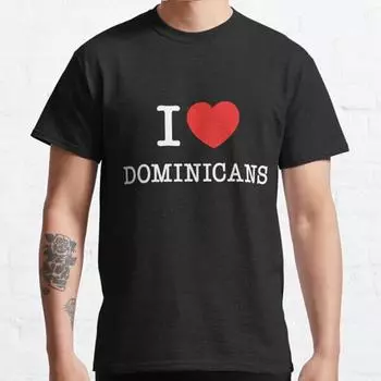 Плюс размер S-3XL I Love Dominicans принтованная футболка мужские топы модная одежда футболки S чёрный