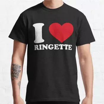 Плюс размер S-3XL I Love Ringette принтованная футболка мужские топы модная одежда футболки S чёрный