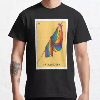Плюс Размер S-3XL La Ban Dera Печатная Футболка Мужские Топы Модная Одежда Футболки S чёрный