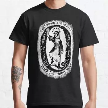 Плюс Размер S-3XL Magnificat Printed T-shirt Мужские Топы Модная Одежда Футболки S чёрный