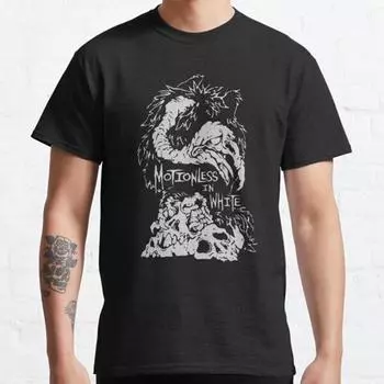 Плюс размер S-3XL Motionless In White Printed T-shirt Мужские топы Модная одежда Футболки S чёрный