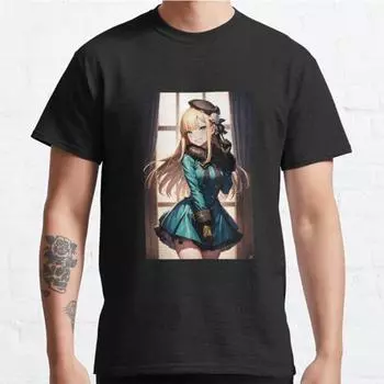 Плюс размер S-3XL Reines El Melloi Archisorte Fate Grand Order Fanart Printed T-shirt Мужские топы Модная одежда Футболки S чёрный