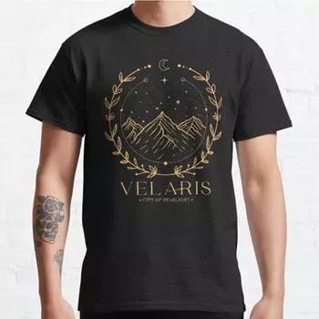 Плюс размер S-3XL Velaris City of Starlight The Night Court Printed T-shirt Мужские топы Модная одежда Футболки S чёрный