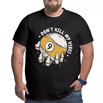 Плюс размер S-6XL для детей 50-135 кг, летняя спортивная мужская футболка в стиле Харадзюку с круглым вырезом, хлопковая одежда с короткими рукавами XXL чёрный