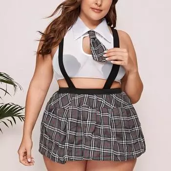 Плюс Размер Сексуальное Белье Косплей Студенческая Форма Сексуальный Соблазнительный Секс Костюм 1XL