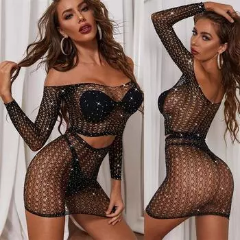 Плюс Размер Сексуальное Женское Белье Порно Костюм Перспектива Горячая Дрель Полый Стриптизерша Наряд Сексуальное Женское Нижнее Белье Секс-Продукт One Size