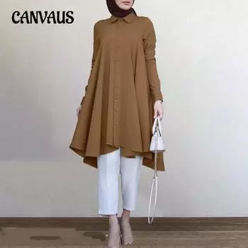 Плюс размер весна и осень сплошной цвет с лацканами и пуговицами, планка, махровый хвост, изогнутый подол, разноцветная женская рубашка с длинными рукавами S белый