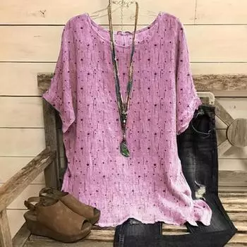 Плюс размер XL-7XL Летняя модная футболка женская 3D принтованная верхняя часть 7XL