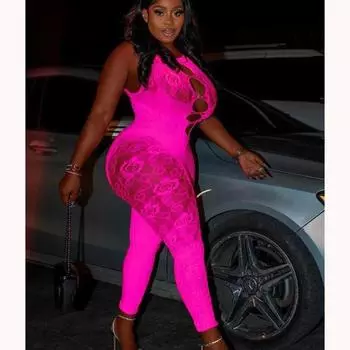 Плюс Размер Женщин Цельный Эротическое Нижнее Белье Боди Сексуальный Lenceria Temptation Hollow Deep V Открытый Бюстгальтер Нижнее Белье Комбинезон Костюмы One Size