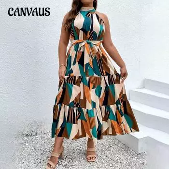 Плюс Размер Женщин Мода Элегантный Темперамент Платье 0XL