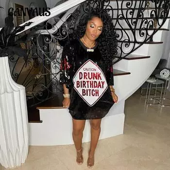 Плюс Размер Женщин Мода Круглый вырез Половина рукава Свободный бисерный принт Платье S жёлтый