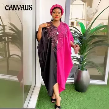 Плюс Размер Женщин Новое Модное Цветное Платье One size чёрный/красный