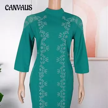 Плюс Размер Женщин Новое Профессиональное Модное Платье Бедра L белый