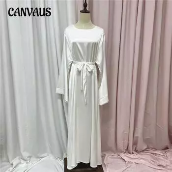 Плюс Размер Женщин Однотонный Модный Новый Платье S белый