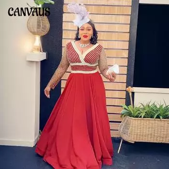 Плюс Размер Женщин Осень Новое Кружевное Лоскутное Бисером Длинное Платье L зелёный