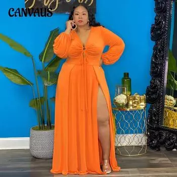 Плюс Размер Женщин Сексуальное Разрез Ажурное Платье L белый