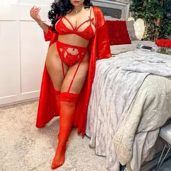 Плюс размер женщин сексуальный комплект нижнего белья без косточек кружевной эротический комплект нижнего белья