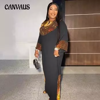 Плюс Размер Женщин Вечеринка Мода Новое Платье L золотой