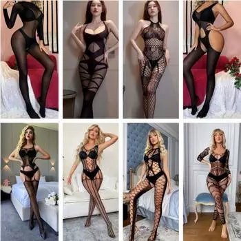 Плюс Размер Женщины Горячий Сексуальный Цветочный Узор Ажурные Боди Женское Белье Открытая Промежность Чулки Для Тела Нижнее Белье Пижамы Сексуальное Нижнее Белье Без Промежности Костюмы A1