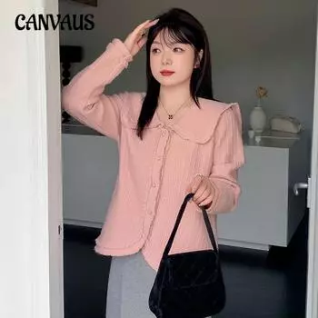 Плюс Размер Женщины Темперамент Знаменитость Маленький Аромат Куртка Осень и Зима Свободный Вязаный Кардиган XL чёрный