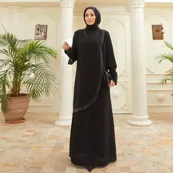 Плюс Размер Женщины Вечернее Платье Мать Абая Особый Случай Партии Хиджаб Носить Исламский Мусульманин