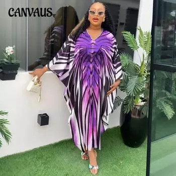 Плюс Размер Женская мода Новое Полосатое Платье Талии One Size оранжевый