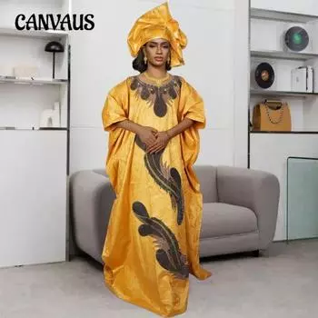 Плюс Размер Женская Мода Новое Свободное Платье one size жёлтый