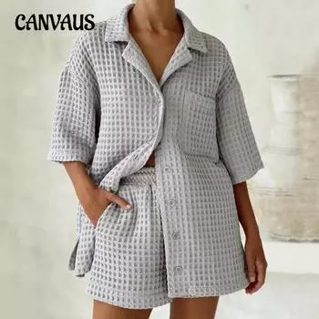 Плюс Размер Женская Новая Повседневная Рубашка Шорты С Короткими Рукавами V-образный Вырез Однотонный Спортивный Костюм Из Двух Частей S серебряный