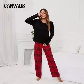 Плюс Размер Женская Однотонная Круглый Вырез Печати Повседневная Домашняя Одежда Пижамный Комплект S серый