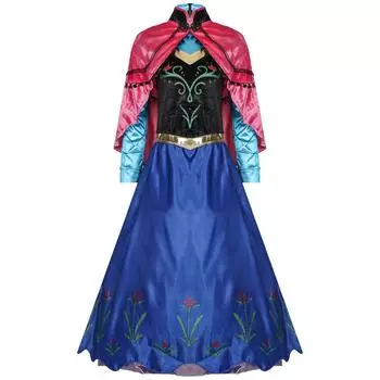 Плюс размер, женский костюм на Хэллоуин, сексуальное платье Snow Anna, игровая форма, косплей S