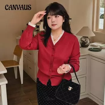 Плюс Размер Женский Кружева Vs Шея Стиль Свитер Вязаный Топ XL чёрный