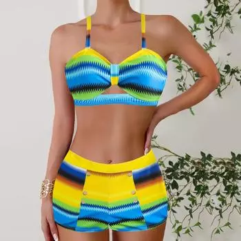 Плюс размер женский купальник пуш-ап бикини из двух частей купальник однотонный комплект бикини бразильская пляжная одежда купальный костюм XS синий