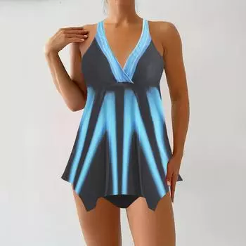 Плюс размер женский купальник пуш-ап бикини из двух частей купальник однотонный комплект бикини бразильская пляжная одежда купальный костюм XS синий