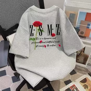 Плюс Размер Женский Летний Дизайн Sense Niche Fashion Новый Свободный Топ С Короткими Рукавами M белый