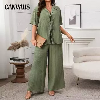 Плюс Размер Женский Летний Модный Повседневный Трикотажный Брючный Костюм С Короткими Рукавами XL чёрный