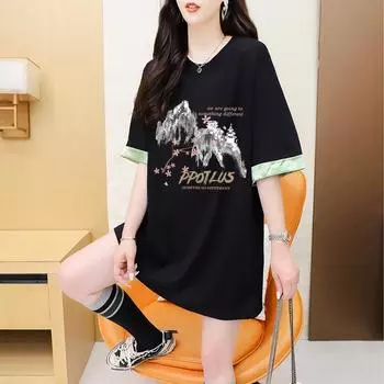 Плюс размер Женский летний поддельный два коротких рукава Чистый хлопок свободный новый китайский дизайн Sense of Long Top M белый