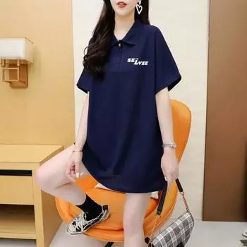 Плюс Размер Женский Летний Свободный и Стареющий с Дизайном Плеча Новый Короткий Рукав Топа M розовый