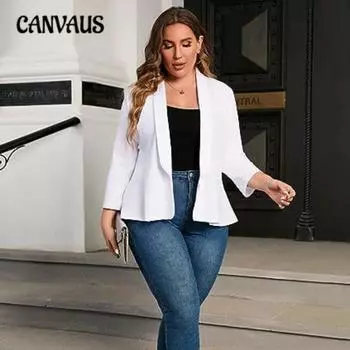 Плюс Размер Женский Новый Легкий Удобный Повседневный Оборчатый Маленький Пиджак 1XL бордовый