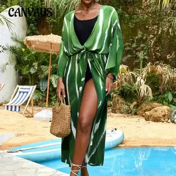 Плюс Размер Женский Новый Пляжный Отдых Бикини Солнцезащитный Купальник Cover Up One Size