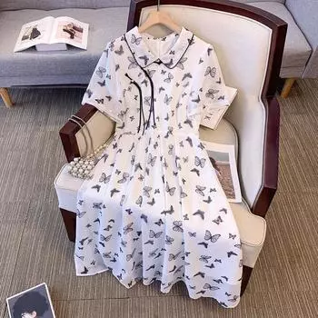 Плюс размер Женский новый стиль нового китайского темперамента Чонсам Национальный стиль длинное платье 2XL серый