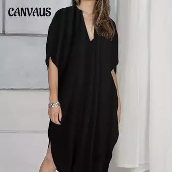 Плюс Размер Женский V-образный вырез Свободный Пляжный бикини Солнцезащитный купальник с накидкой one size