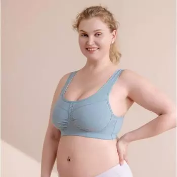 Плюс Размер Женское Нижнее Белье Для Сна Удобный Бюстгальтер Тонкий Дышащий Верхний Бюстгальтер Без Косточек С Фиксированными Широкими Бретелями S