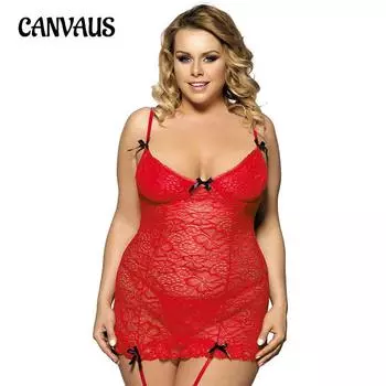 Плюс размер женское платье с бретельками эротическая ночная рубашка для взрослых сексуальная кружевная ночная рубашка M