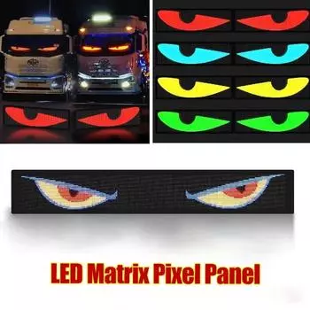PLUS RGB LED Car Sign Animation LED Matrix Pixel Panel DIY Programmable Bluetooth App Control LED Panel Flexible Display Light